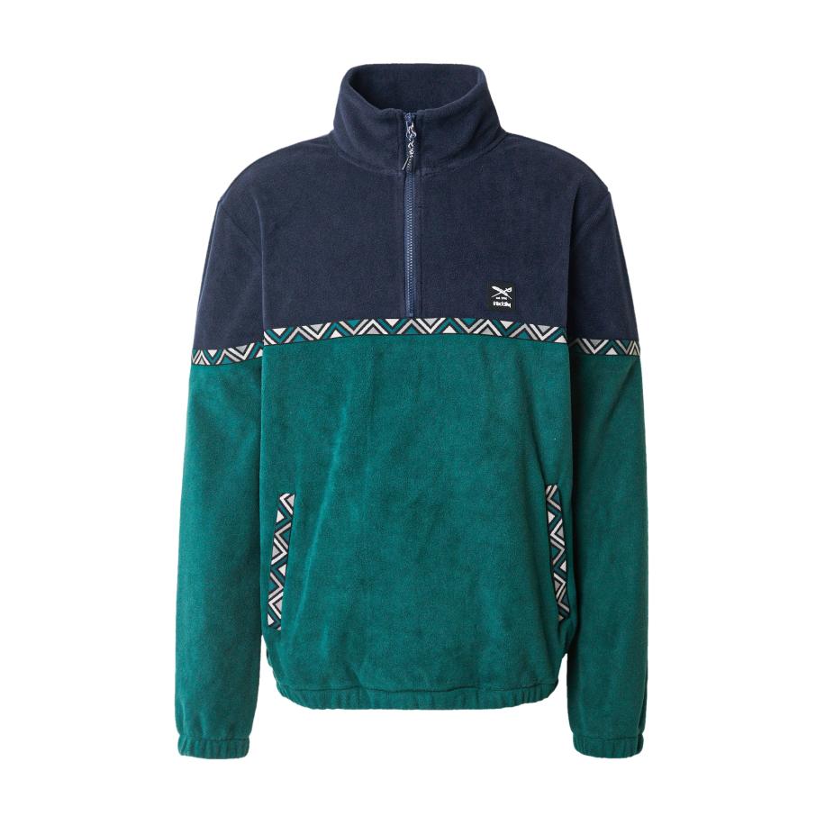 Iriedaily Trui Monte Noe navy / smaragd / zwart / wit Blauw