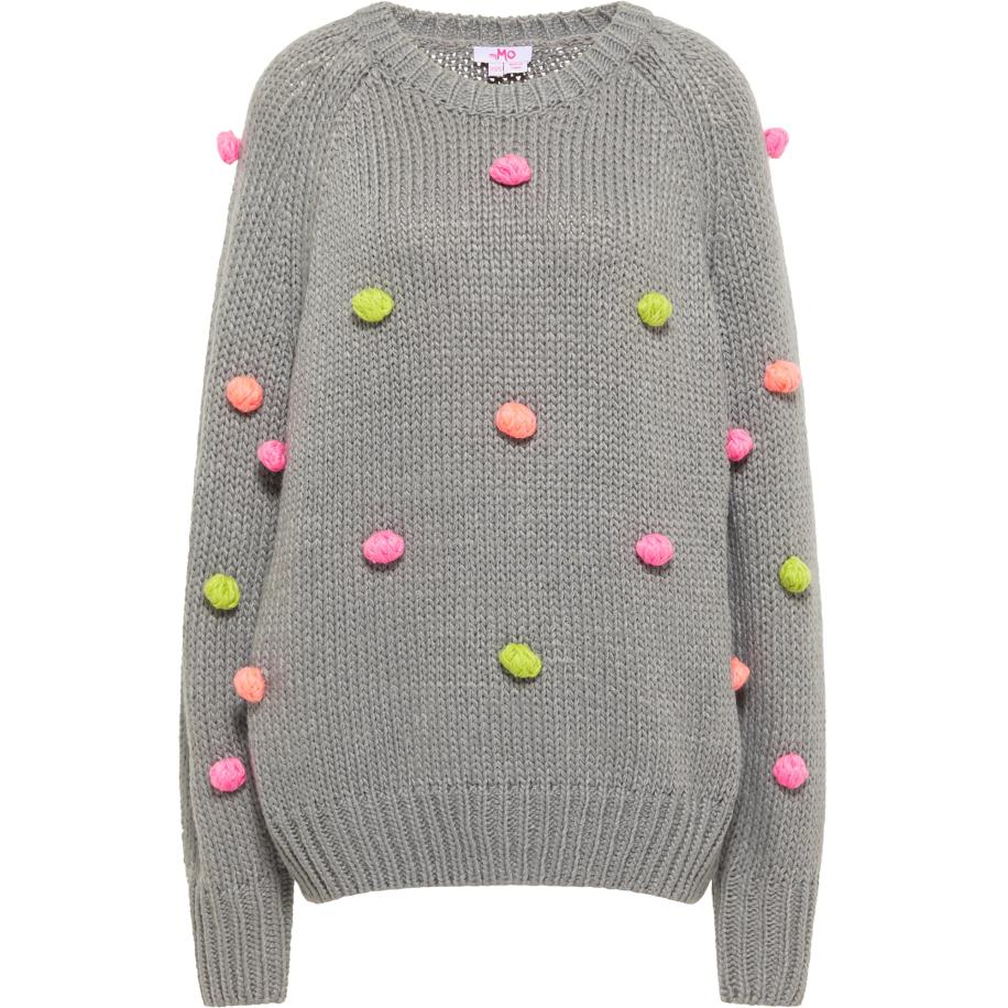 MYMO MYMO Trui grijs / kiwi / koraal / pink -