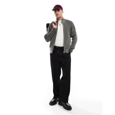 Cotton On - Gebreide trui met ritssluiting in zwart