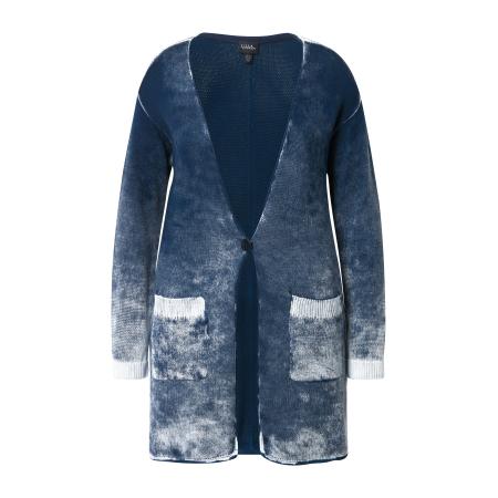 Ulla Popken Ulla Popken Gebreid vest marine / wit