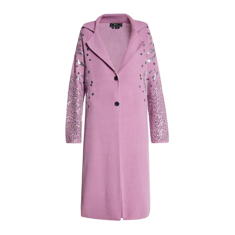 Faina faina Gebreid vest lichtlila / zilver -