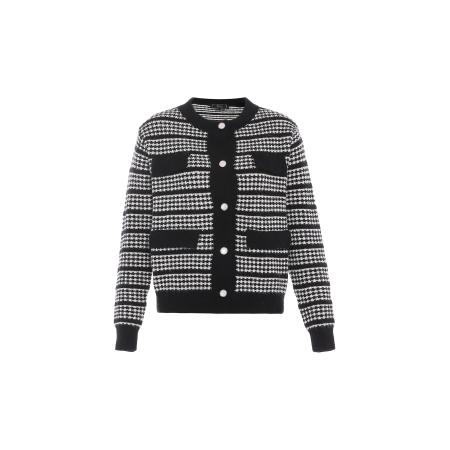 Faina faina Gebreid vest zwart / wit