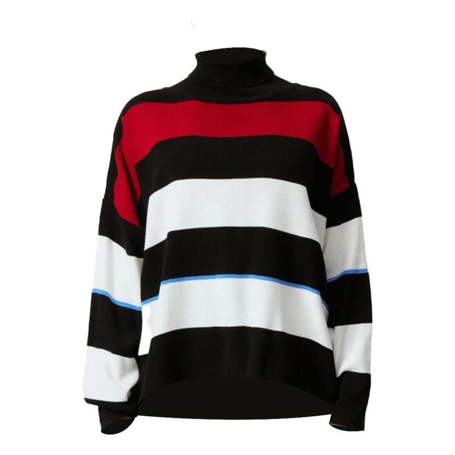 Touche Prive Touche Prive Trui blauw / rood / zwart / wit -