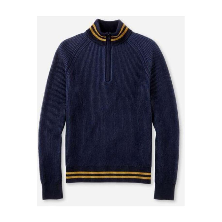 OLYMP Casual Trui ritssluiting marine, Gestreept Blauw