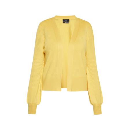 Faina faina Gebreid vest lichtgeel