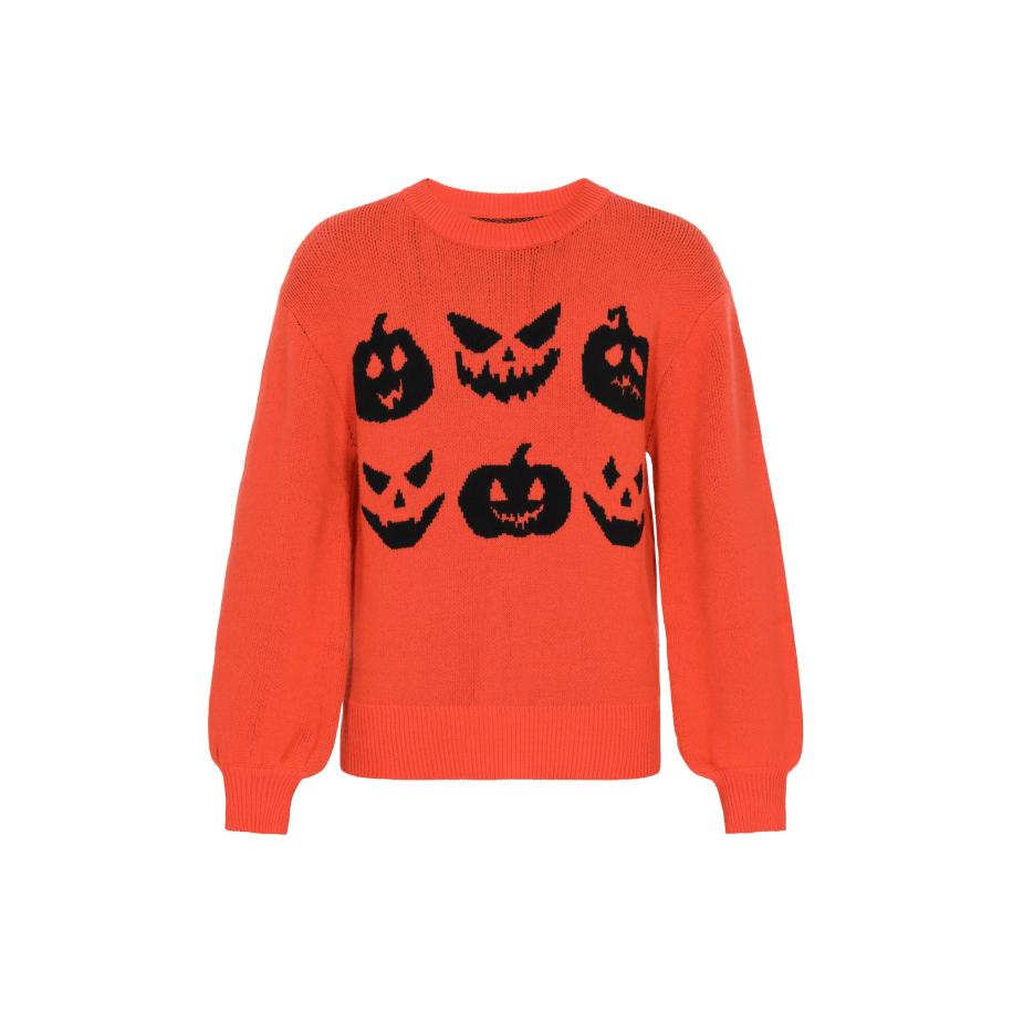 Swirly swirly Trui Halloween oranje / zwart -