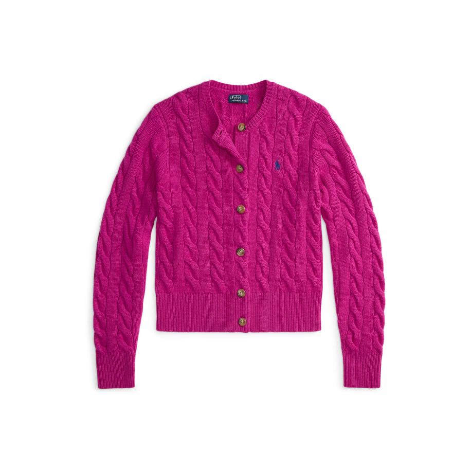 Polo Ralph Lauren Gebreid vest donkerroze Roze