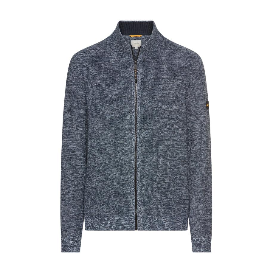 CAMEL ACTIVE Gebreid vest blauw gemêleerd Blauw