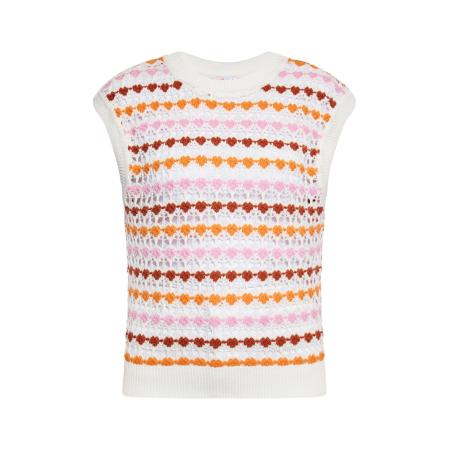 ebeeza ebeeza Trui oranje / rosa / rood / natuurwit