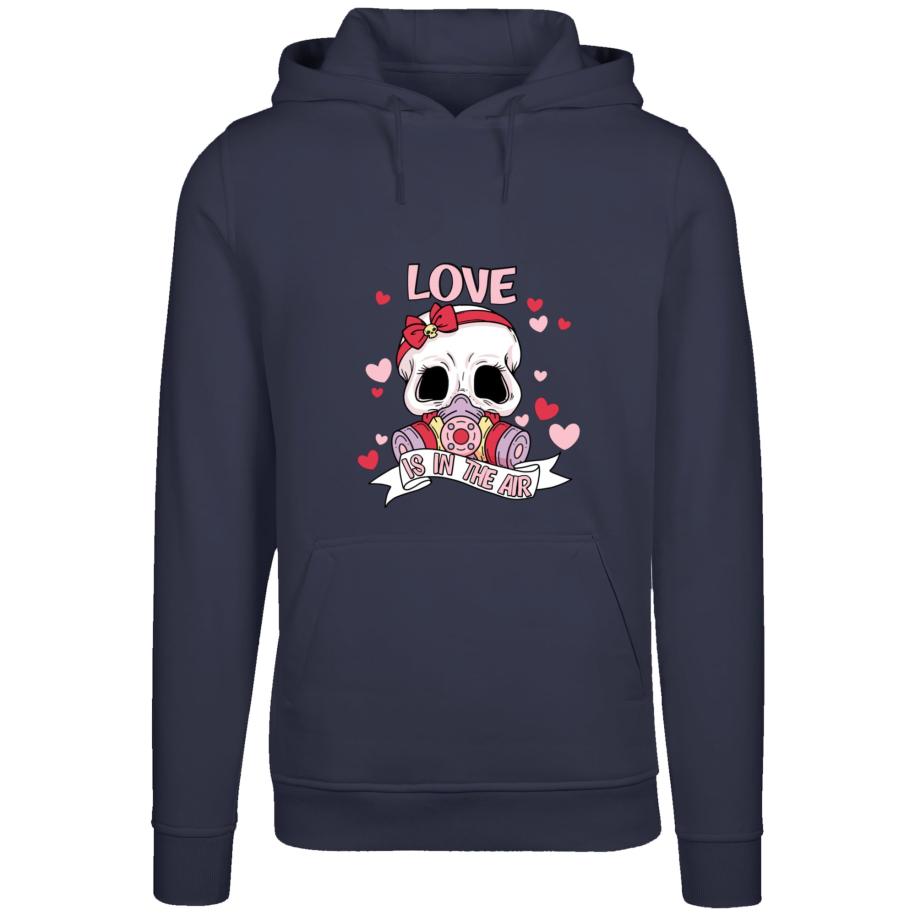 F4NT4STIC F4NT4STIC Trui Anti Valentinstag LOVE is in the air navy / oudroze / rood / wit -