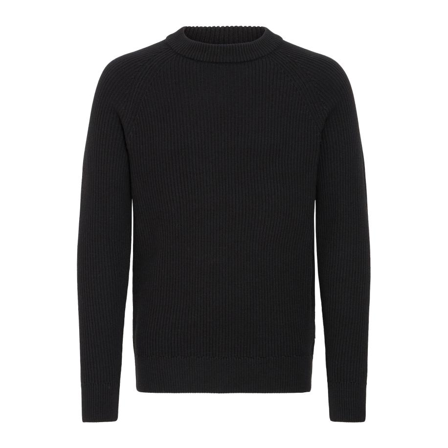 Casual Friday Casual Friday Trui CFKRISTIAN raglan rib crew neck knit zwart -