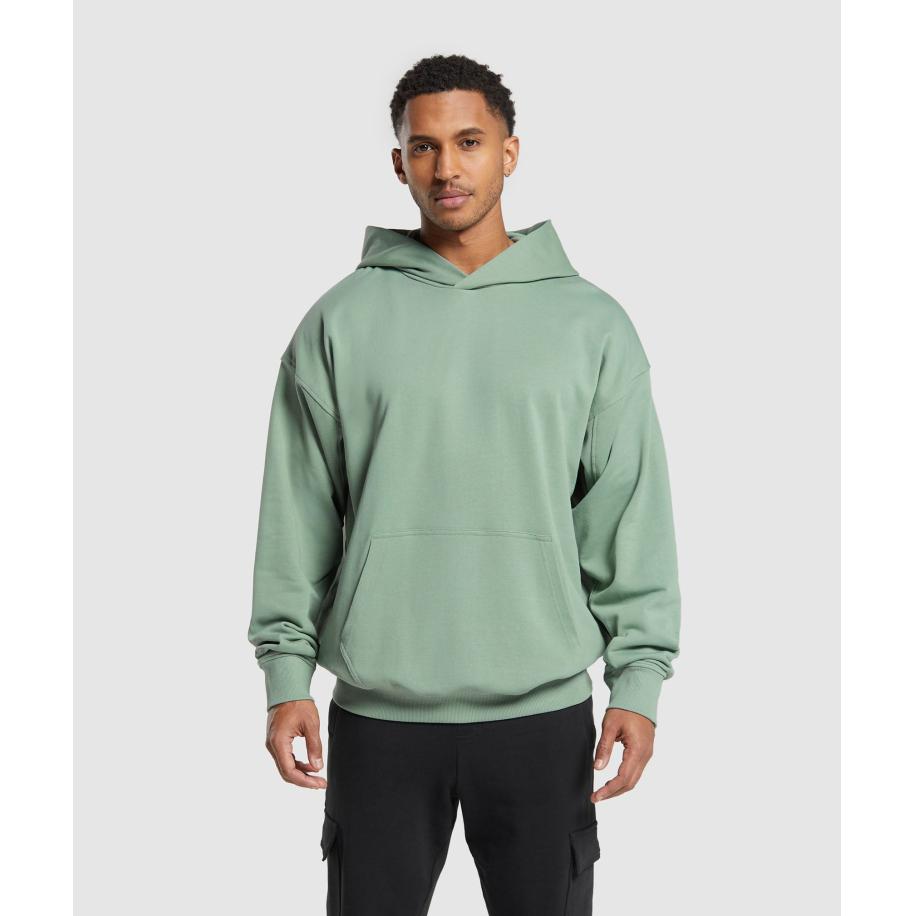 Gymshark Rest Day Essentials Hoodie Dollar Green Groen