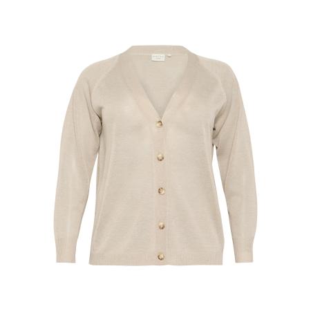 Kaffe KAFFE CURVE Gebreid vest beige gemêleerd