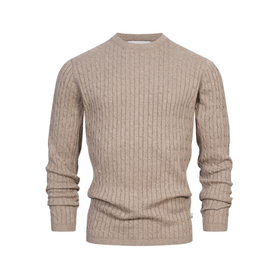Kronstadt Kronstadt Trui Cable donkerbeige -
