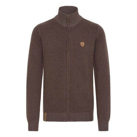 INDICODE JEANS INDICODE JEANS Gebreid vest Andy bruin / lichtbruin