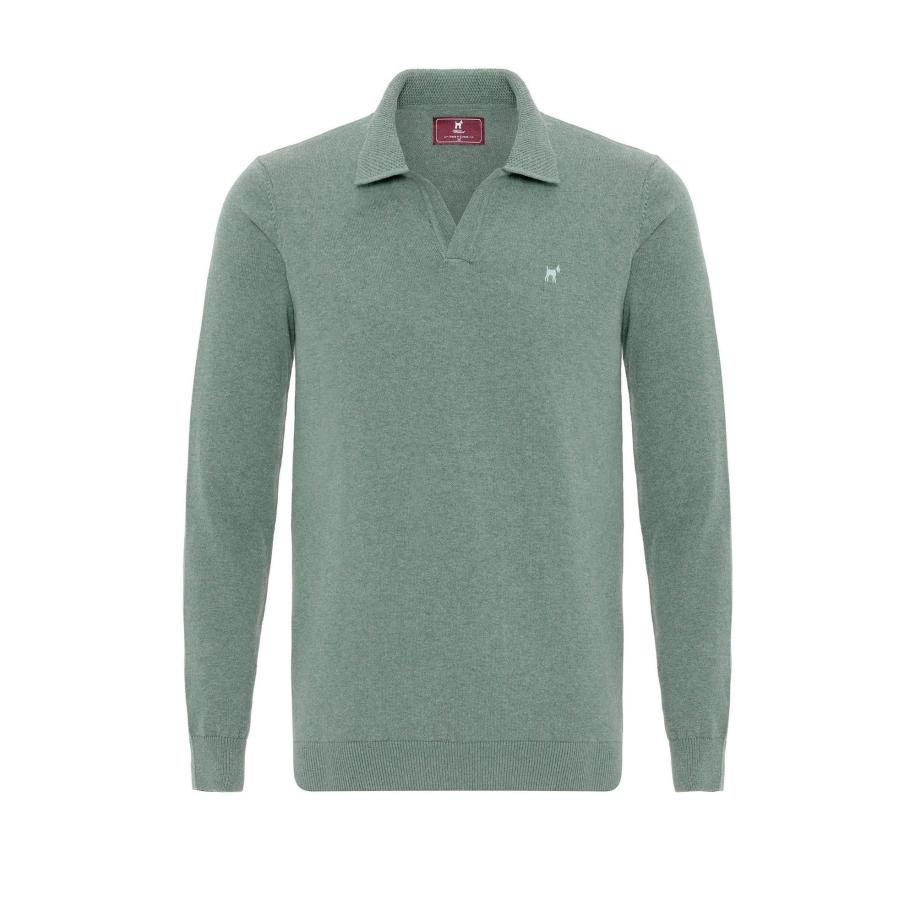 Williot Williot Trui groen gemêleerd -