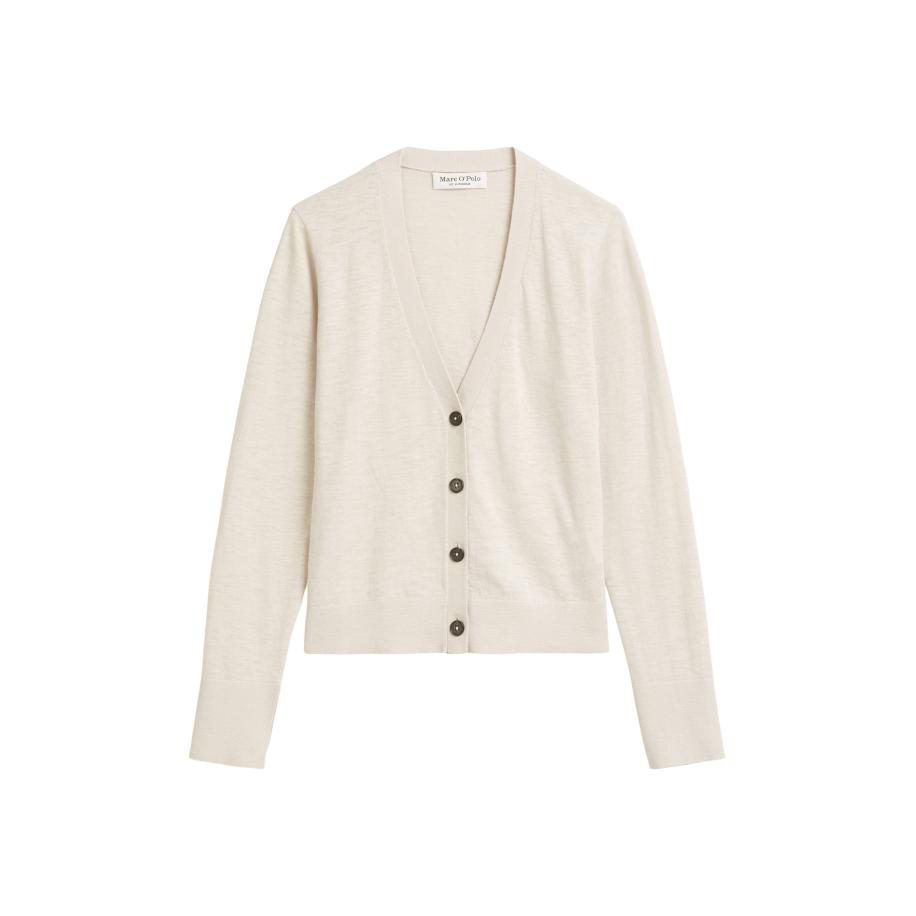 Marc O'Polo Marc OPolo Gebreid vest ecru -