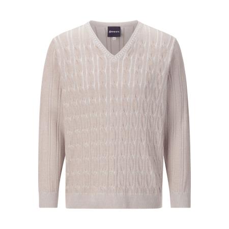 BABISTA Trui V-halsbeige, Breipatroon