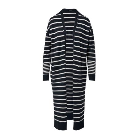 Comma COMMA Gebreid vest marine / wit