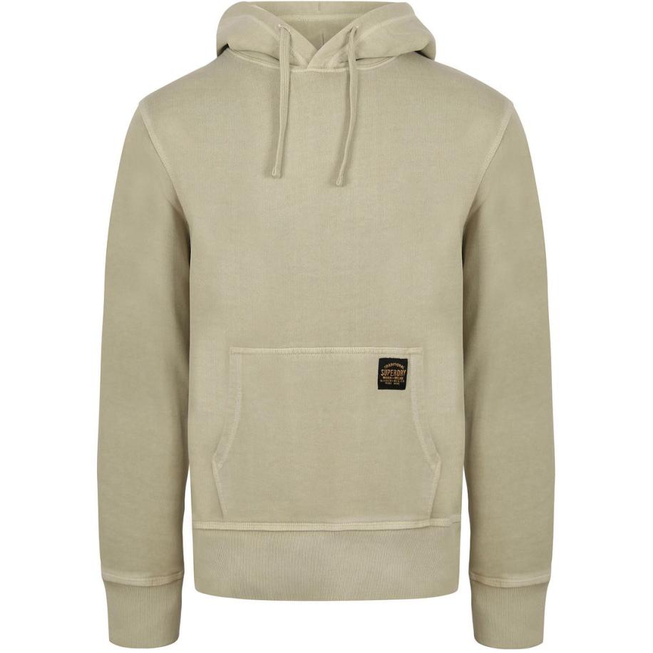 Superdry Hoodie Washed Beige Bruin