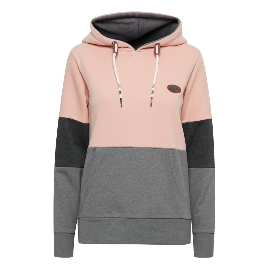 Oxmo Oxmo Sweatshirt Kathrine grijs / donkergrijs / poederroze -