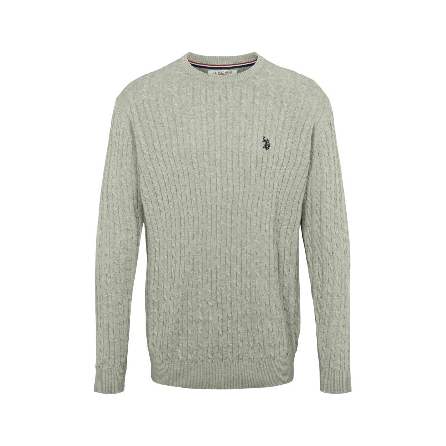 U.S. Polo Assn. U.S. POLO ASSN. Trui Mads grijs gemêleerd / zwart -