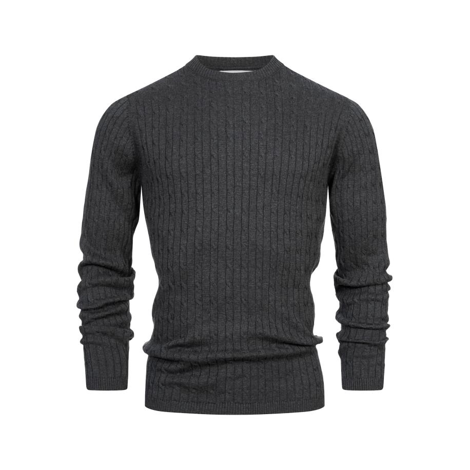 Kronstadt Kronstadt Trui Cable donkergrijs -