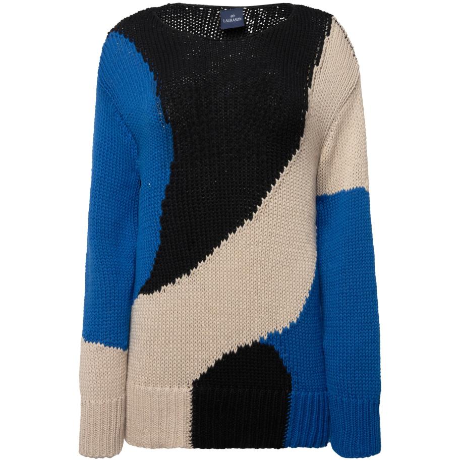 LAURASØN LAURASØN Trui beige / enziaan / zwart -
