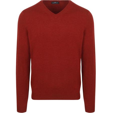 Steppin' Out Pullover V-hals Merinowol Rood