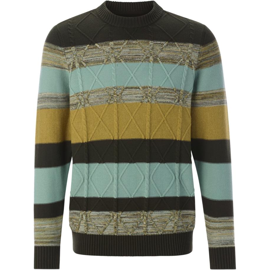 BABISTA BABISTA Trui Tessiboso turquoise / mosterd / olijfgroen / zwart -