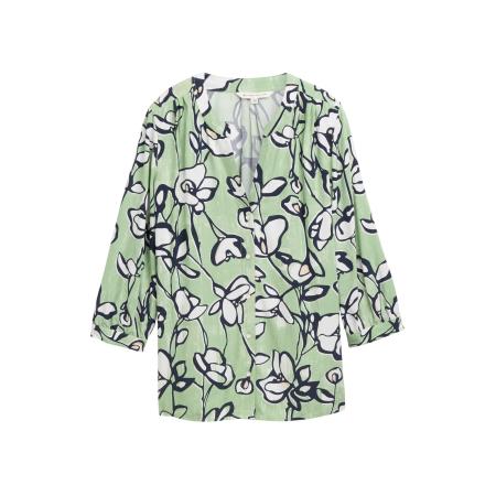 Tom Tailor TOM TAILOR Blouse beige / pastelgroen / zwart / wit