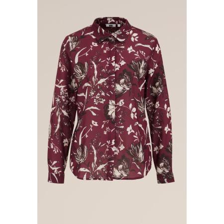 WE Fashion Dames blouse met fijne structuur - Regular fit - Saffraan rood - Maat: XS