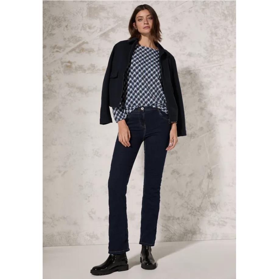 CECIL Blouse met grafische print Blauw