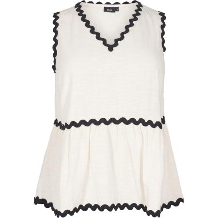 Zizzi Zizzi Blouse MCINNA ecru / zwart