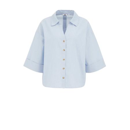 WE Fashion WE Fashion Blouse lichtblauw / wit