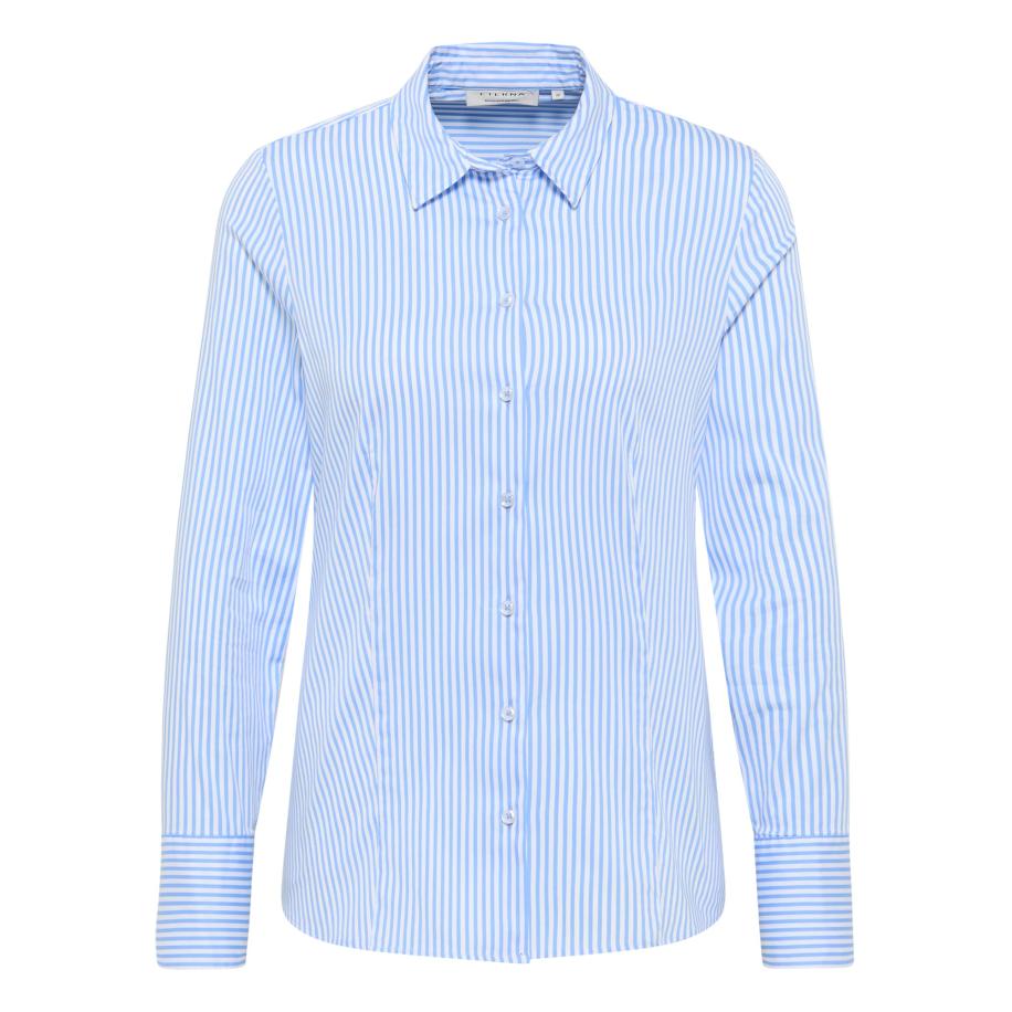 Eterna ETERNA Blouse Modern Classic lichtblauw / wit -