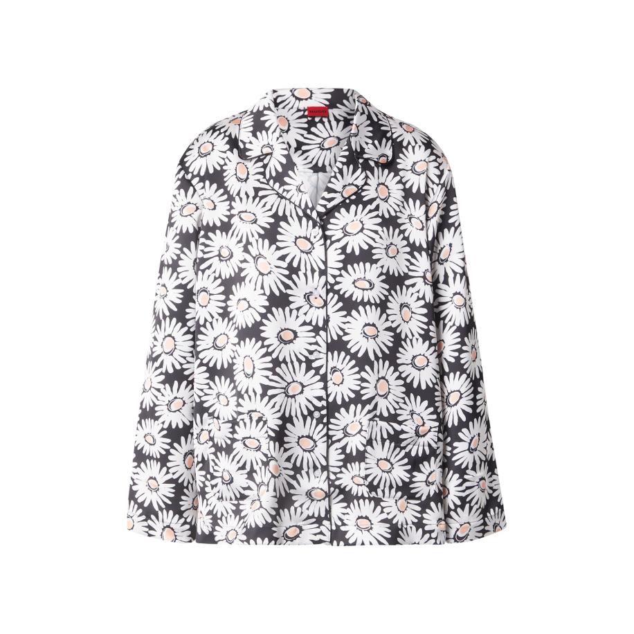 Hugo Boss HUGO Blouse Casmera-1 zwart / wit -