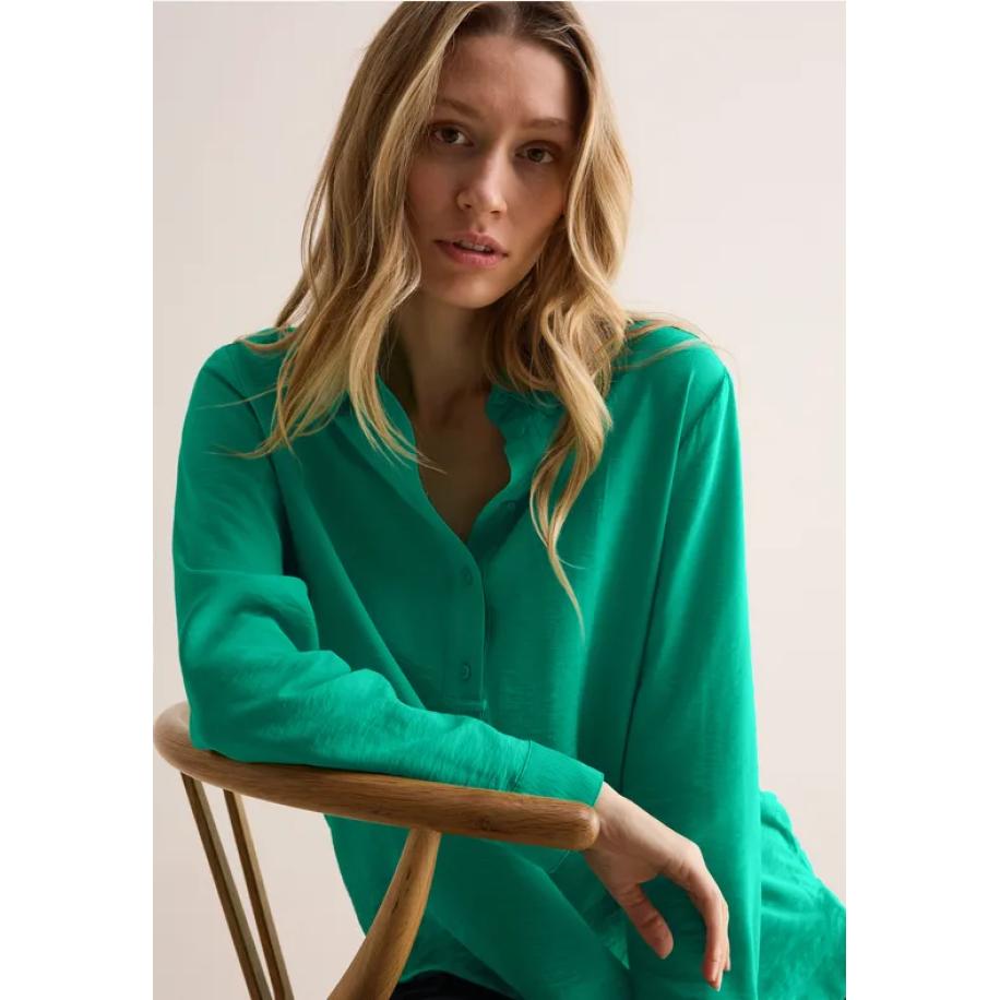 CECIL Blouse in effen kleur Groen