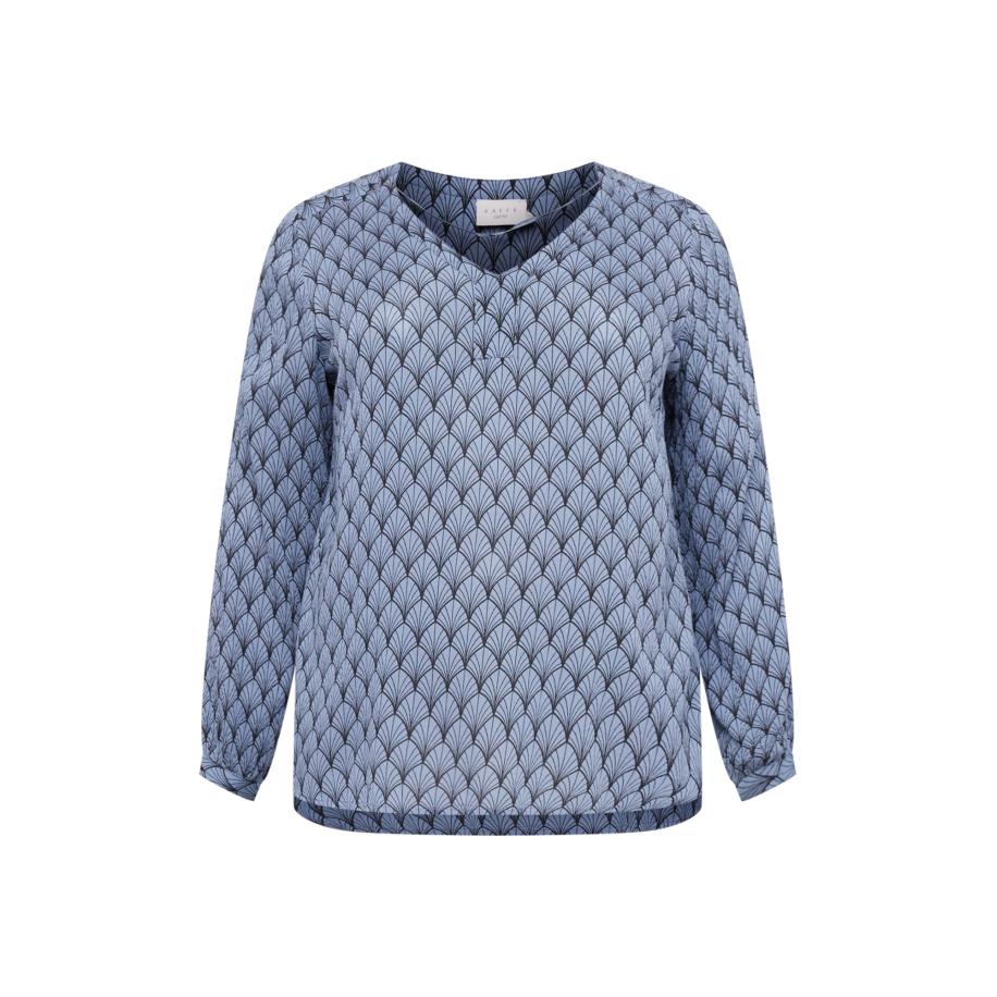 Kaffe KAFFE CURVE Blouse Olive navy / smoky blue -