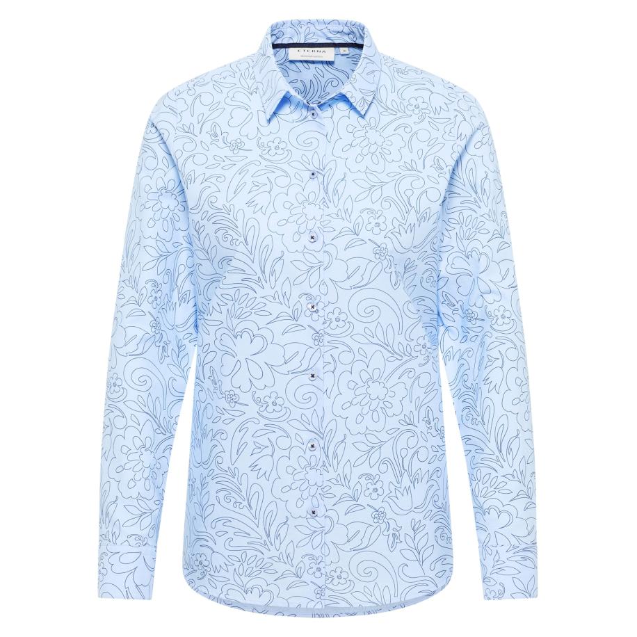 Eterna ETERNA Blouse lichtblauw / donkerblauw -