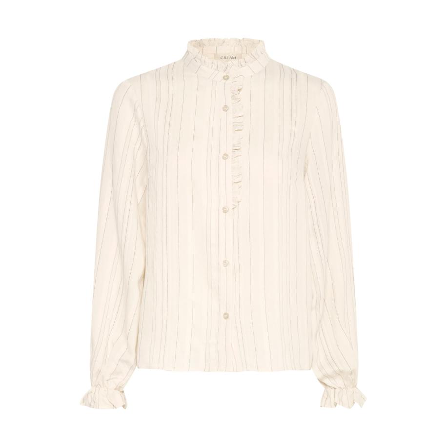 Cream Cream Blouse CRVenea Joa lichtbeige / donkerbruin -