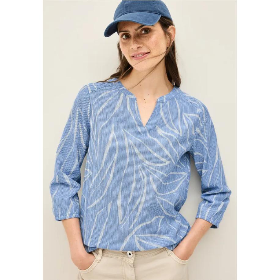 CECIL Gestructureerde blouse met patroon Blauw