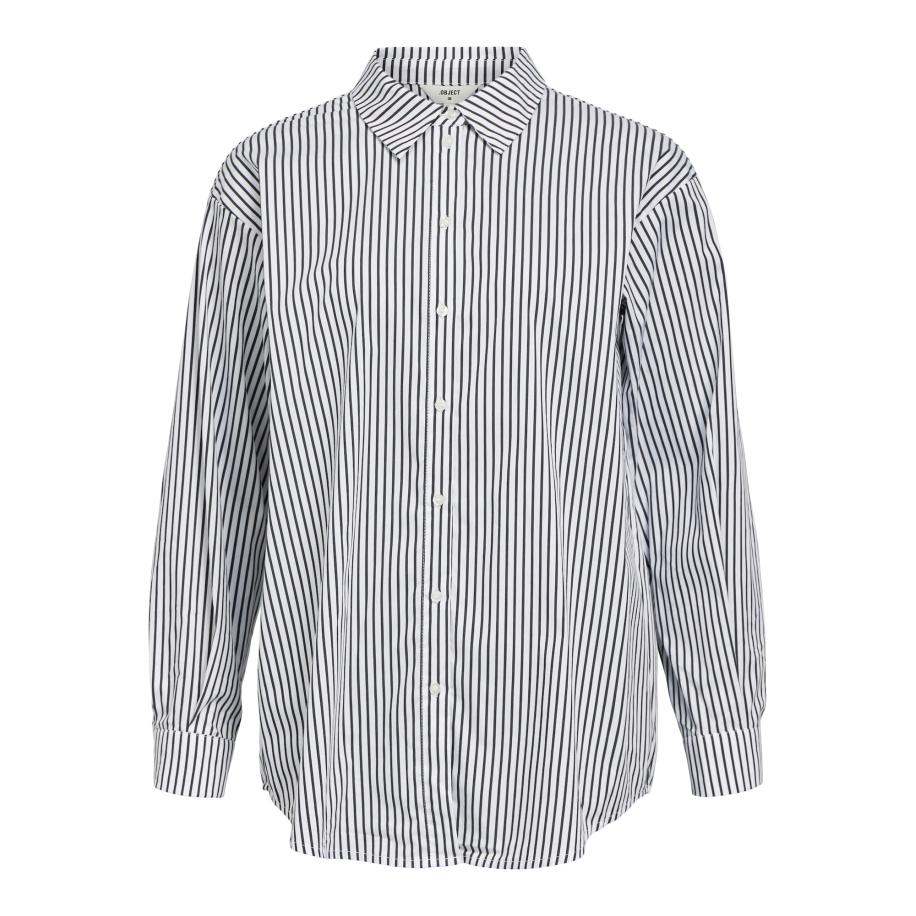 Object OBJECT Blouse OBJTutta zwart / wit -