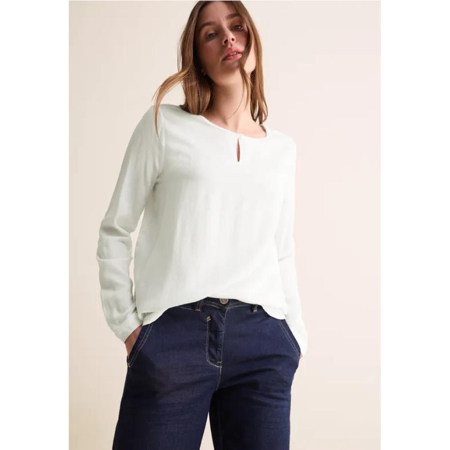 CECIL Blouse in effen kleur Wit