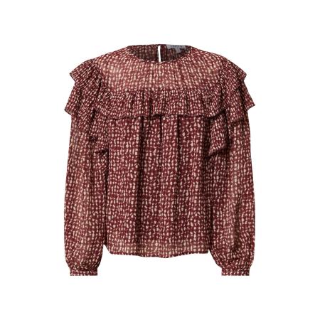 EDITED EDITED Blouse Tatiana gemengde kleuren / rood
