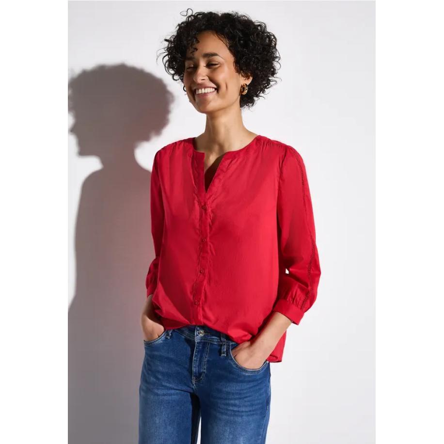 Street One Blouse met tape details Rood