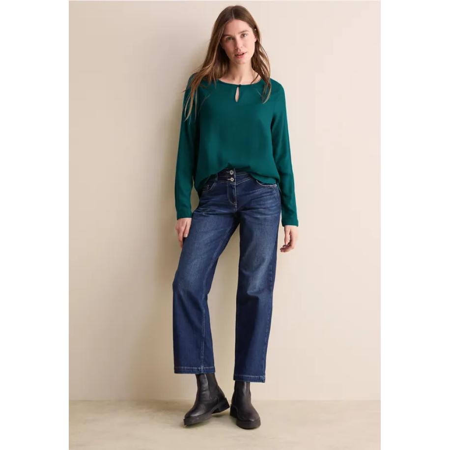 CECIL Blouse in effen kleur Groen