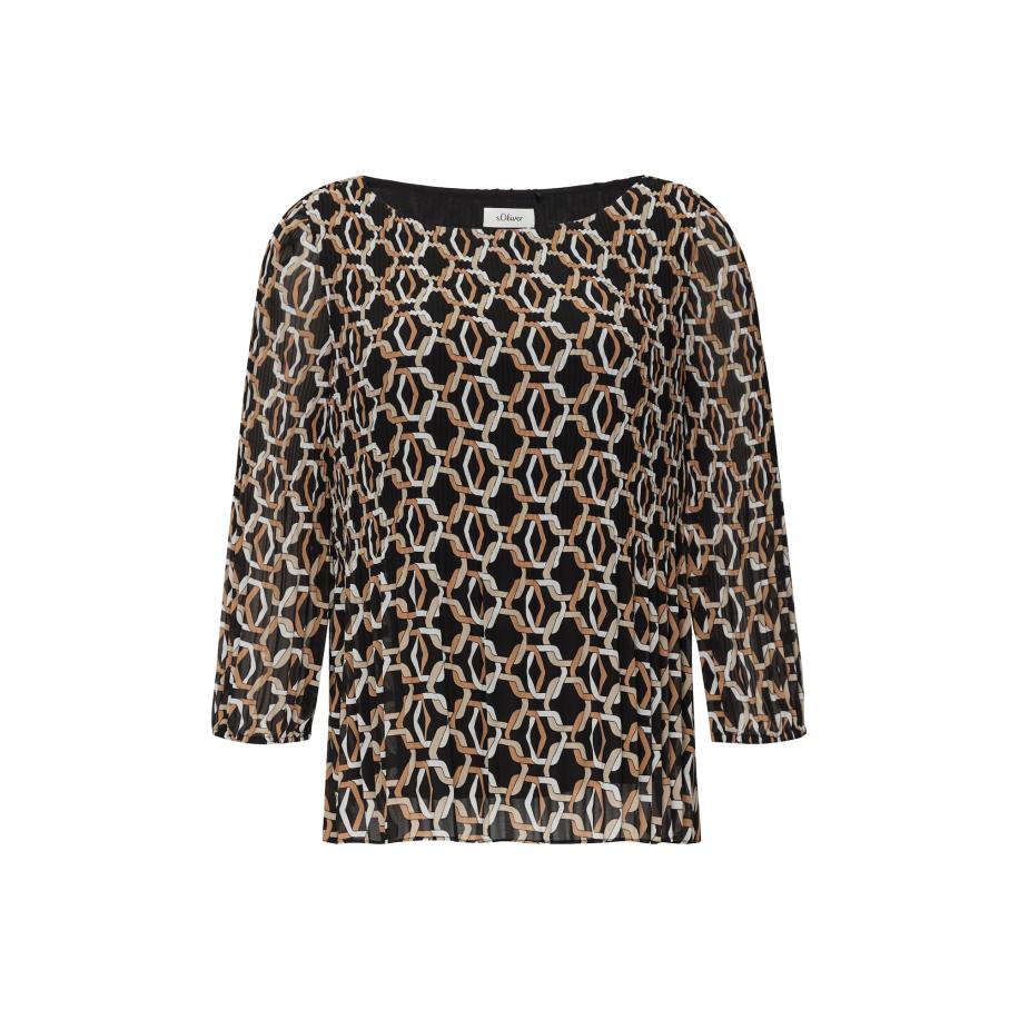 s.Oliver BLACK LABEL s.Oliver BLACK LABEL Blouse bruin / grijs / zwart -