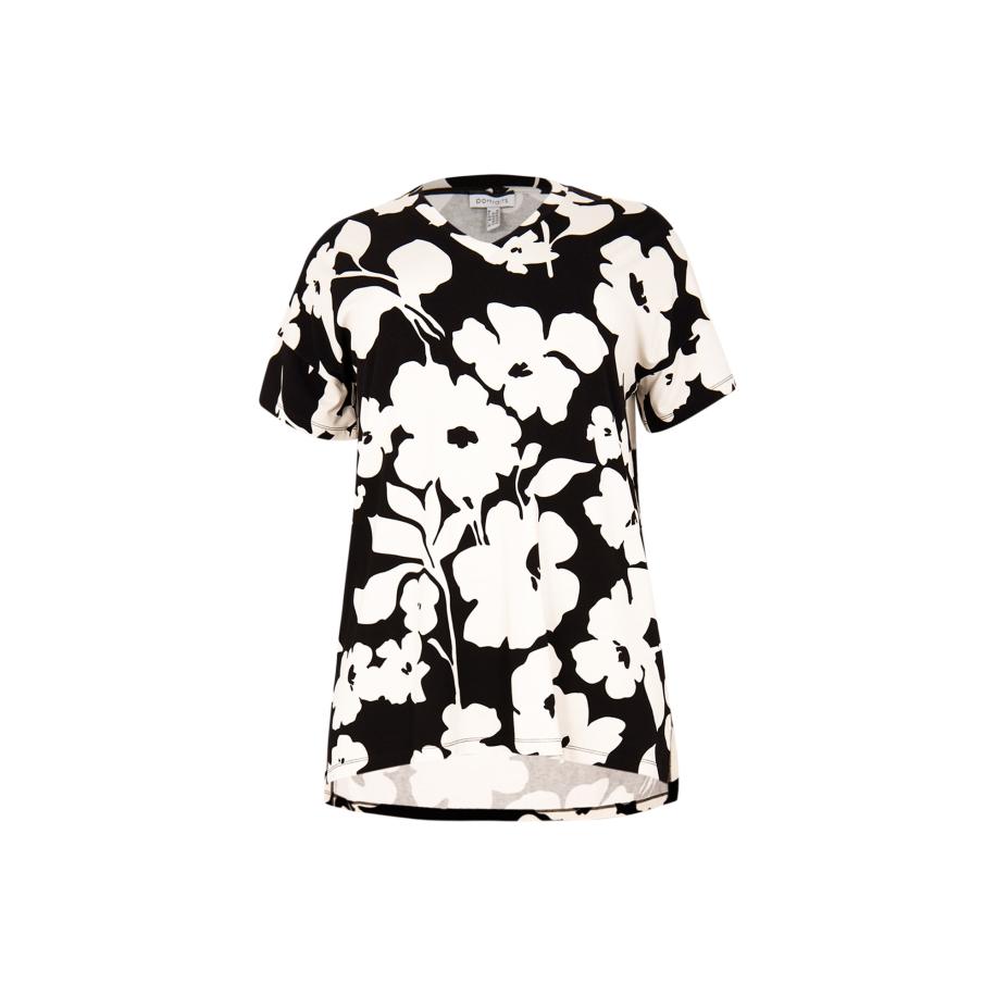 YOEK Tuniek zwart / wit Zwart