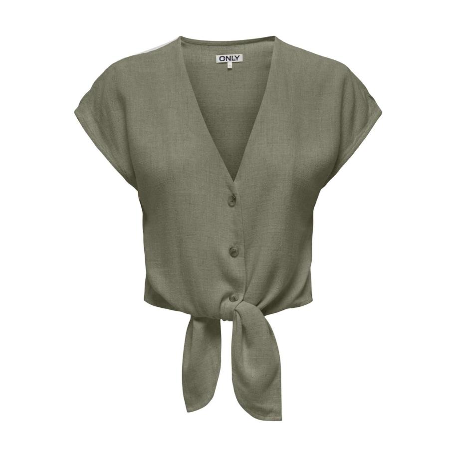 Only ONLY Blouse SIESTA olijfgroen -